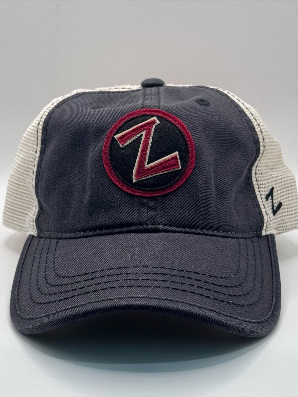 Zephyr Custom Circle Z Trucker Baseball Cap, Red/White Embroidered Z Patch, NWT